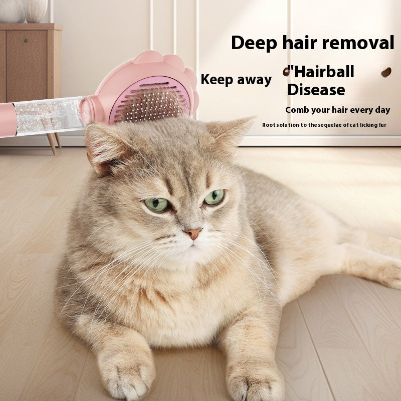 2-in-1 zelfreinigende verzorgingsborstel voor huisdieren